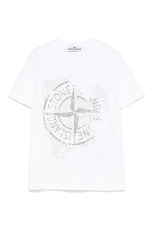 T-shirt con stampa logo STONE ISLAND KIDS | K1S162100010S0128V0001